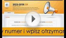 Speech Editor - Synteza mowy online